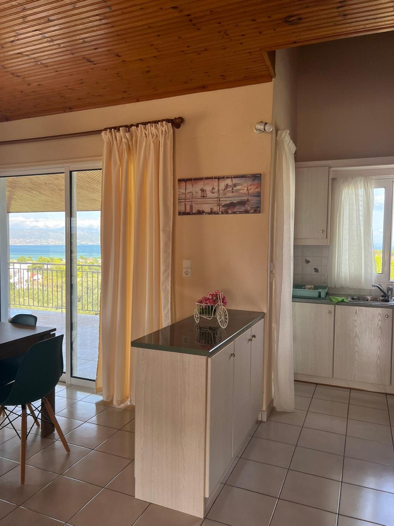 Xenia'S Seaview House Villa Paralia Avlidhos Bagian luar foto