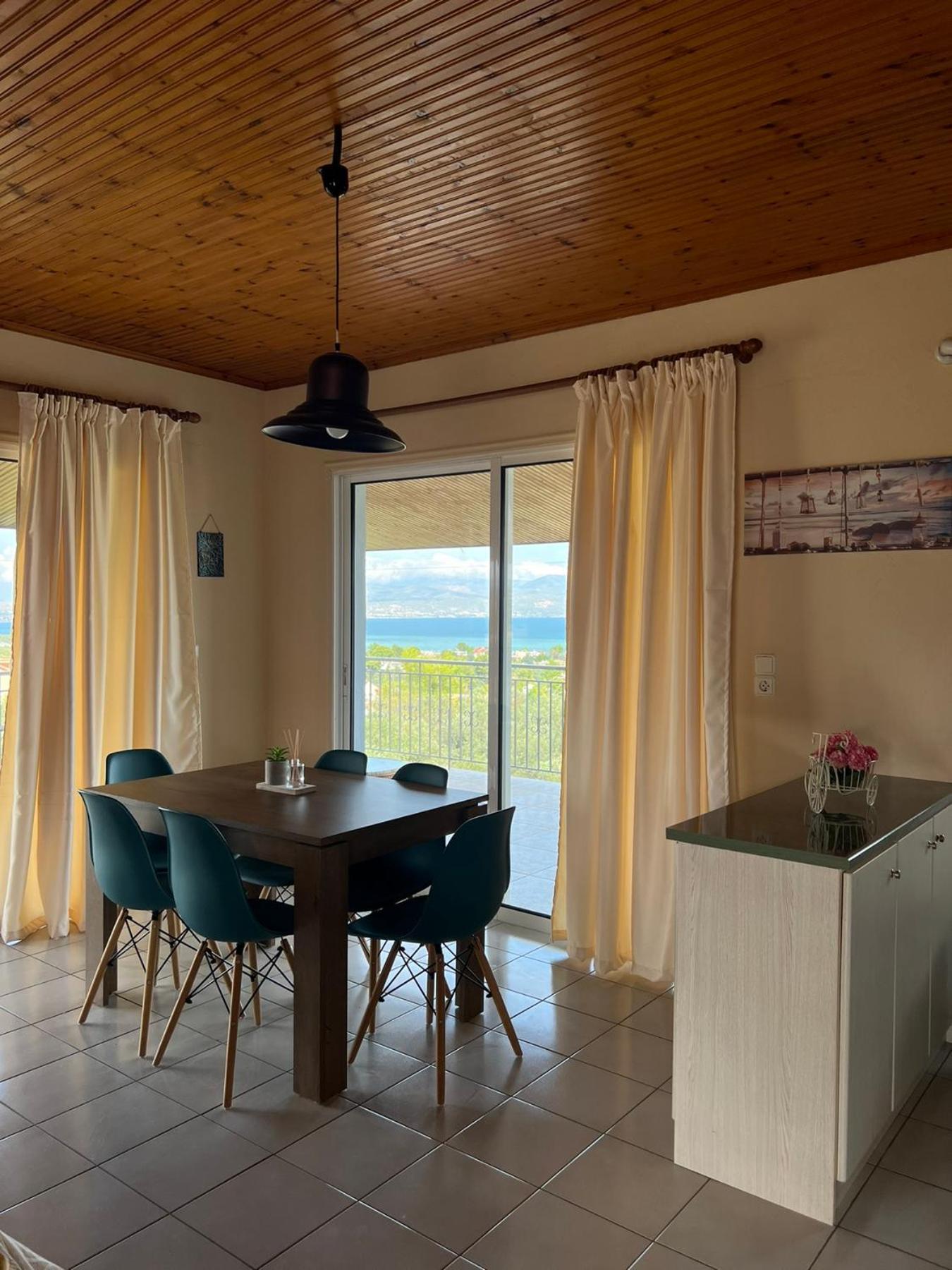 Xenia'S Seaview House Villa Paralia Avlidhos Bagian luar foto