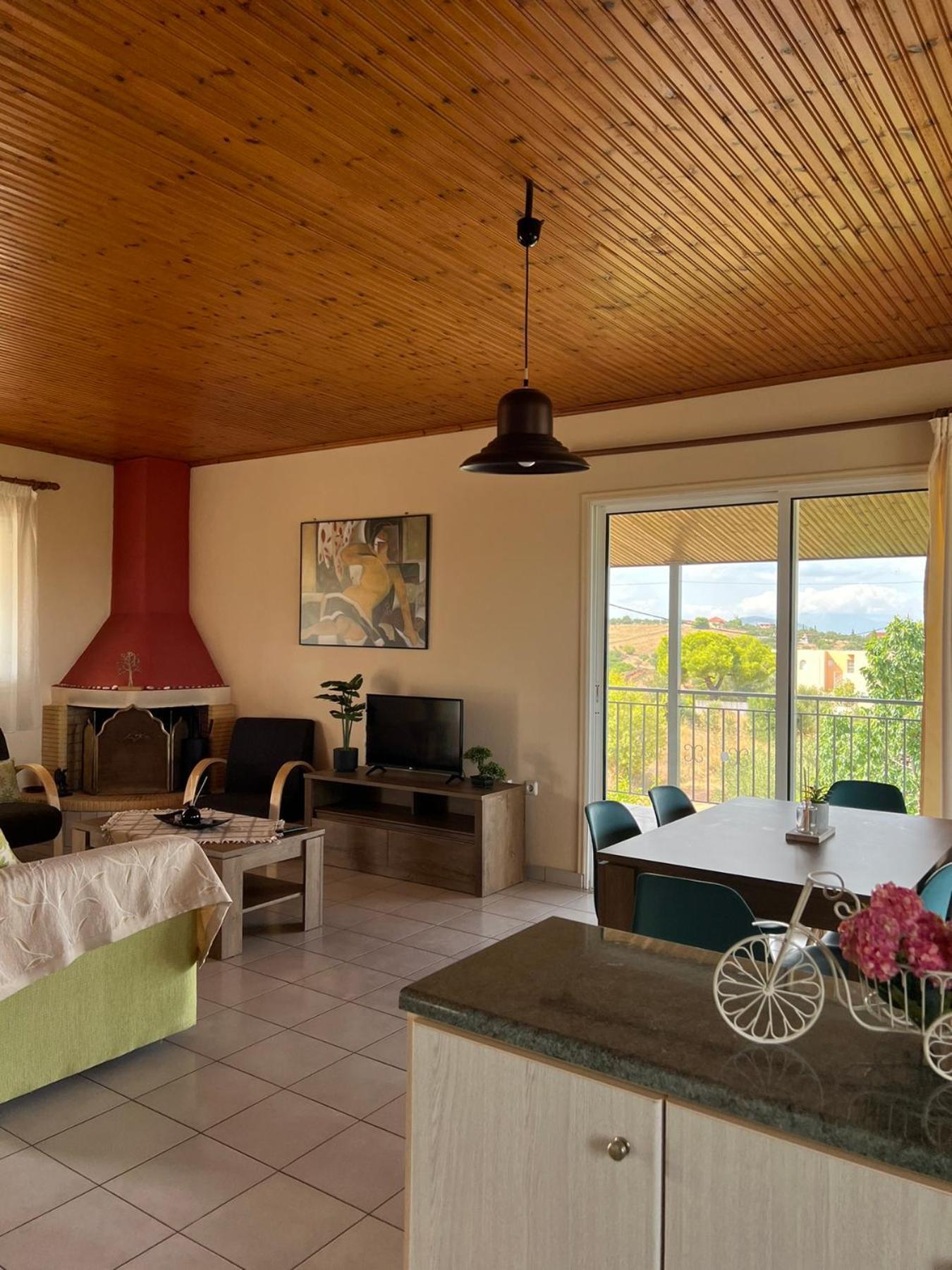 Xenia'S Seaview House Villa Paralia Avlidhos Bagian luar foto